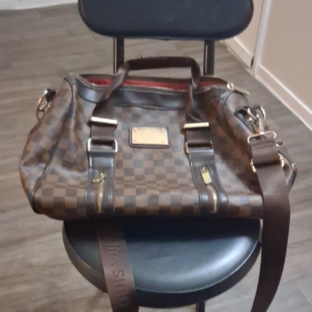 Brown Checkered Women's Bag